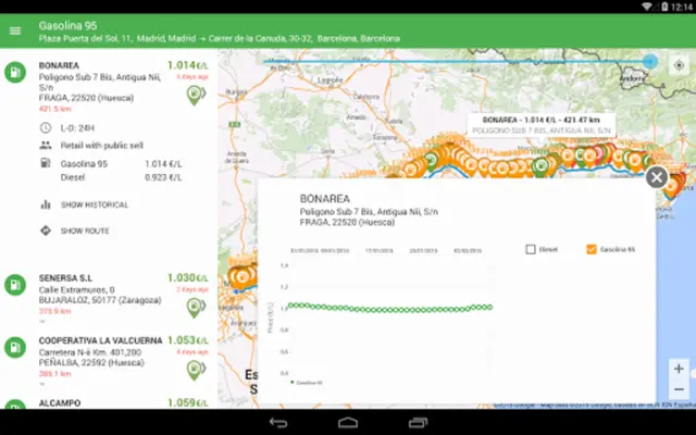 Gasolina y Diesel España android App screenshot 0