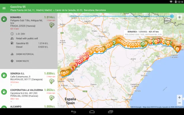 Gasolina y Diesel España android App screenshot 1